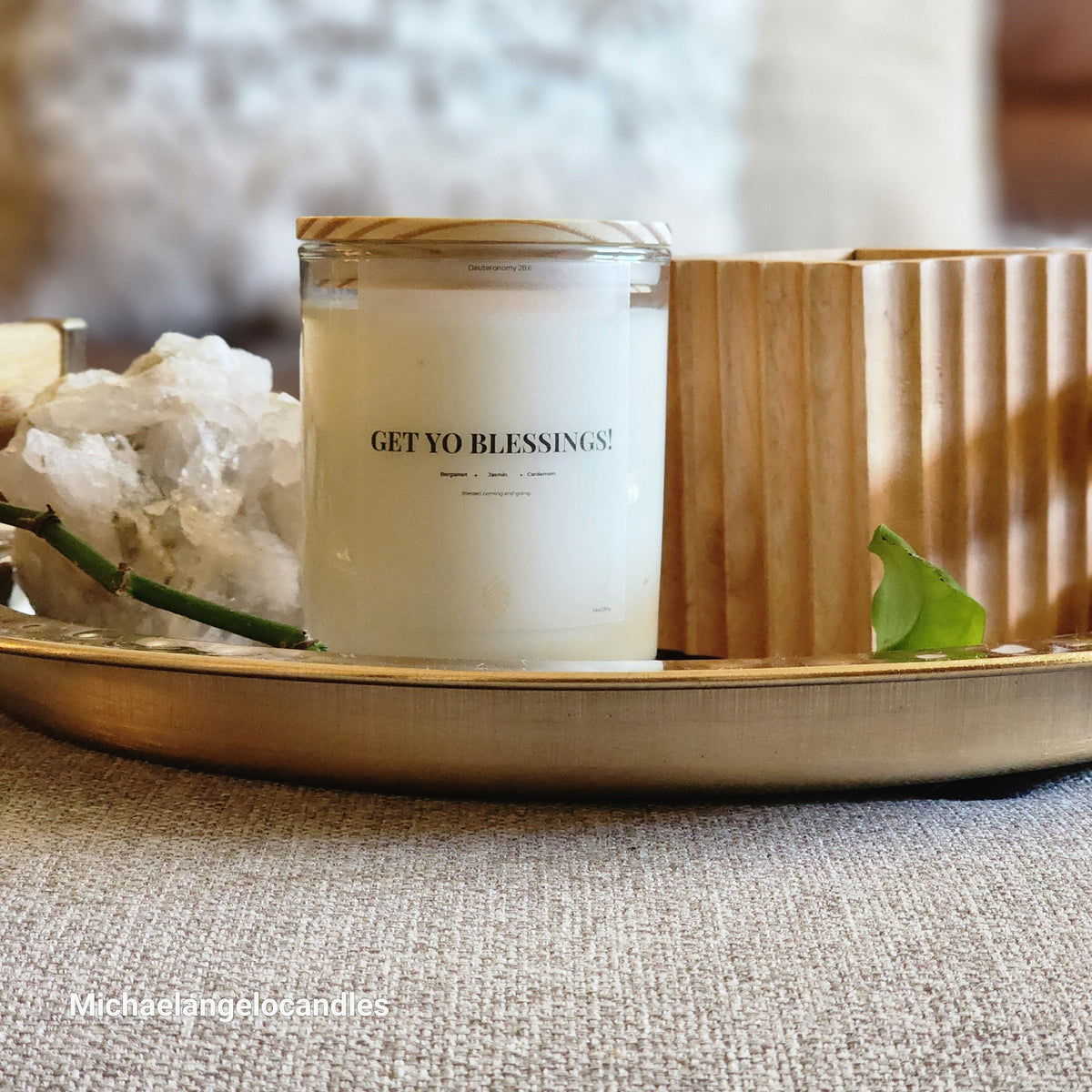 Get Yo Blessings! - Soy Wax Candle 10oz with Lid