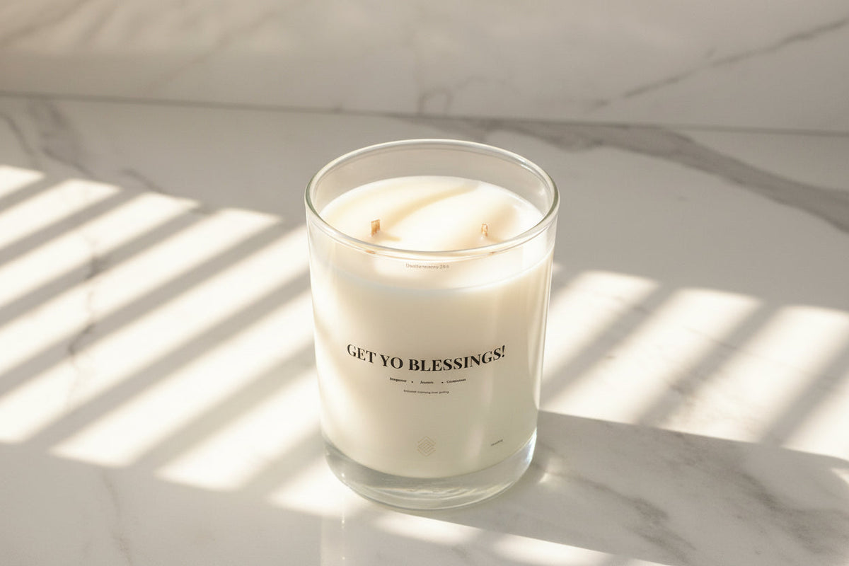 Get Yo Blessings! - Soy Wax Candle 10oz with Lid